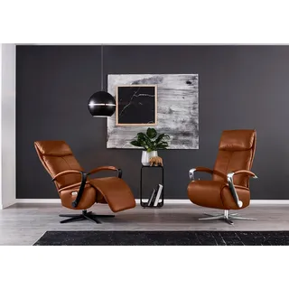 Relaxsessel W.SCHILLIG "rumbaa", braun (cognac z69), B:73cm H:115cm T:84cm, Longlife Xtra-Leder Z69: Das feinnarbige, gedeckte Softleder Z69 besticht durch seine außergewöhnliche Weichheit im trendigen »Vintage-Look«, Hautstärke 0, 9 - 1, 1 mm, Sessel, Relaxsessel, wahlweise mit Doppelmotor, in Größen S, M & L, mit 5-Sternfuß