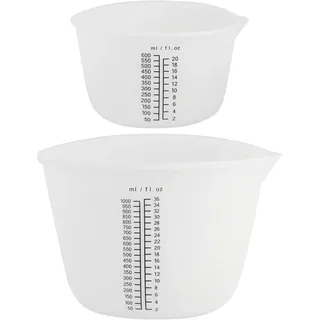 2 Stück 1000ML/600ML Silikon Messbecher Epoxidharz Messbecher für Gießpulver, Mischbecher EpoxidharzSilikonbecher zum Gießen, Silikonmessbecher für Epoxidharz DIY Gießformen Basteln Labor