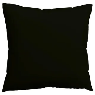 Schlafgut Kissenhülle , Schwarz , Textil , Uni , 40x40 cm , Grüner Punkt, AZO-frei, Oeko-Tex® Made IN Green , bügelleicht, bügelfrei, hochwertige Qualität, formstabil, langlebig , Heimtextilien, Bezüge, Kissenbezüge