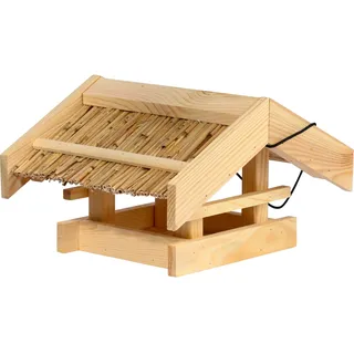 Dobar Vogelhaus Torshavn mit Schilfdach zum Aufhängen 30 cm x 28 cm x 20 cm FSC®