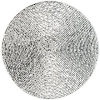 Excelsa Set Von 6 Tischsets Platinum Plastik 36Xh0,2X36 cm Polypropylen Silber