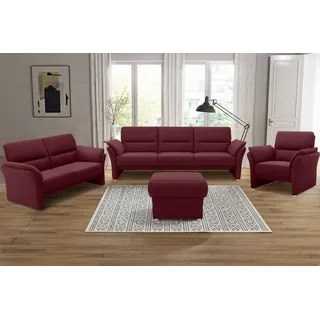 DOMO collection Sessel Pina Mikrofaser 99 x 95 x 88 cm Dunkelrot