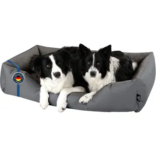 BedDog Hundebett ZARA Hundekissen mit waschbaren Bezug Hundekorb Hundesofa,STEEL-GREY (grau),(XXL) ca. 120x85x23cm - Grau