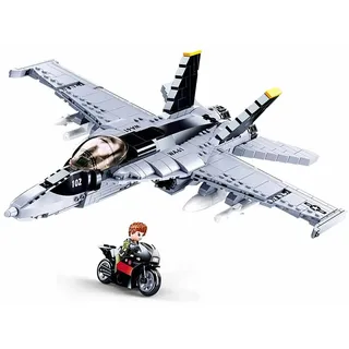 SLUBAN BRICKS Sluban M38-B0928 Model Bricks-F/A-18E Super Bumblebee, Mehrfarbig