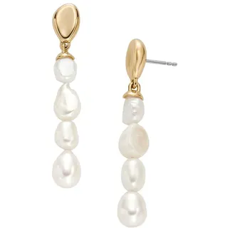 Skagen Damen-Ohrring AGNETHE Pearl Gold aus Edelstahl, SKJ1827710