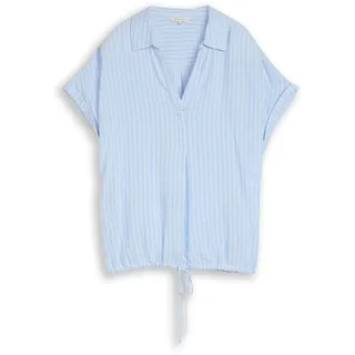 Tom Tailor Kurzarm-bluse Blau/Weiß 46