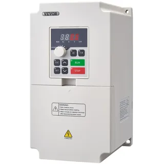 Vevor Frequenzumrichter VFD 5 PS 4 kW 18 A 1/3 Phasen AC 220 V Eingang auf 3 Phasen AC 0–220 V Ausgang Frequenzumwandler 50/60 Hz Eingang 0–2000 Hz Ausgang VFD zur Drehzahlregelung des Spindelmotors