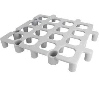Rack Bodenschutz 33X33X4 Cm Grau Plastik - 12 Un.