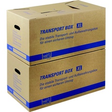 Bild Umzugskarton Transportbox XL, TP110.002 68x35,5x35cm braun