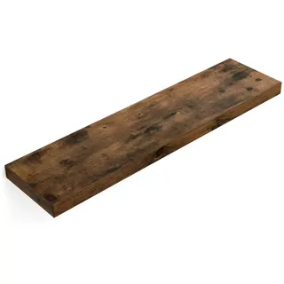 VASAGLE Wandregal 80 x 20 x 3,8 cm Braun