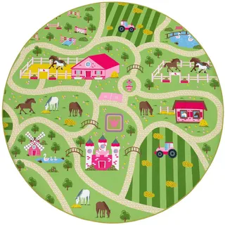 Paco Home Bino 560 Kinderteppich Ø 160 cm Grün