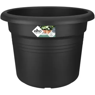 elho Green Basics Cilinder 65 - Blumentopf für Außen - Ø 64.0 x H 48.5 cm - Schwarz/Living Schwarz
