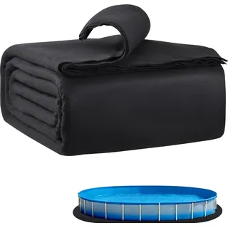 SucceBuy Poolunterlage 5,5x10 m, geeignet für oberirdische Schwimmbecken, robuste und dicke Bodenmatte, schützt vor Beschädigungen, hergestellt aus strapazierfähigem Geotextilmaterial, verlängert die Nutzungsdauer der Poolfolie, zuverlässige Bodenschutzplane