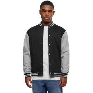 Urban Classics Herren 2-Tone College Sweatjacket, Blk/Gry, M, TB207