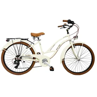 Dolce Vita by Canellini Fahrrad Cruiser Frau Aluminium mit Korb - Beige - Beige