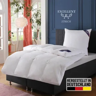 Excellent »Zürich, Bettdecke normal mit Bestnote "Hoher Schlafkomfort" bewertet.« polarwarm Füllung: 100Daunen 1 Stk. tlg. Bettdecke 135x200 cm, 155x220cm und weitere Größen, Made in Germany,