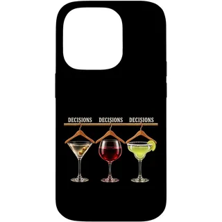 Hülle für iPhone 14 Pro Cocktail Decisions Martini Wine Margarita Happy Hour Damen