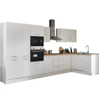 BASIC by Balculina Winkelküche L-Form 370 x 175 cm weiß