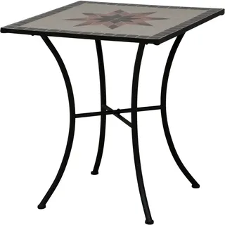 Siena Garden Gartentisch 64 x 64 x 71 cm Schwarz