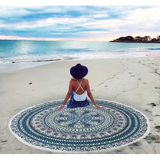Indische Mandala Runde Tapisserie Zigeuner Yoga Matte Strand Tischdecke Beach Handtuch