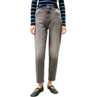 Tommy Jeans Damen Jeans Hose Mom Jean High Waist, Grau (Denim Grey), 32W/34L