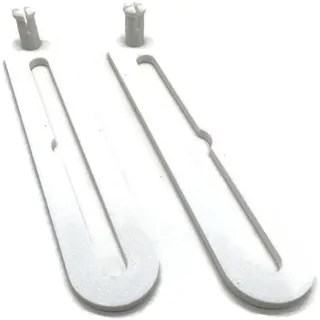 Exoda 2x Kippschere Ersatzteil Set Kellerfenster z.B. MEA 41 A 290 + 41 A 291 - Polyactid für langlebige Nutzung inkl. linker und rechter Teil in Weiß für zahlreiche Modelle