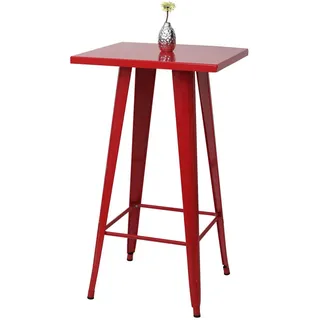 MCW Stehtisch MCW-A73, Bistrotisch Bartisch, Metall Industriedesign 105x60x60cm ~ rot