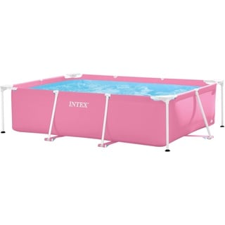 Intex 28266NP – oberirdischer Pool, rechteckiger Rahmen, 1662 l, Stahl und PVC, Rosa, 220 x 150 x 60 cm