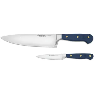 WÜSTHOF Classic Messerset mit Kochmesser und Gemüsemesser, Wild Blueberry (Blau)