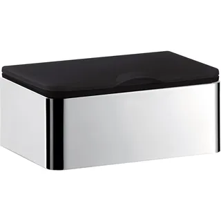 emco System 2 Feuchtpapierbox, Chrom - Feuchtpapierhalter & Behälter für feuchtes Toilettenpapier zur Wandmontage zum Schrauben - Box oder Dose, Silber
