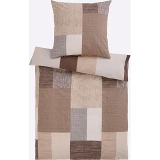 heine home Bettwäsche 2, beige, hellgrau, bedruckt