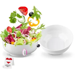 Urban Lifestyle Ramen Schüssel Set aus 2 x Porzellan Ø 20cm Warm Weiß Shiro Bowl Schüssel Mit Füllvolumen Bis 1200 ml, perfekt für Ramen Bowl und Suppenschüssel Salatschüssel Müslischalen
