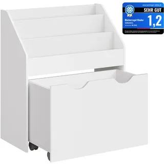 Songmics Kinderregal GKR041W10 3 Regalebenen MDF weiß