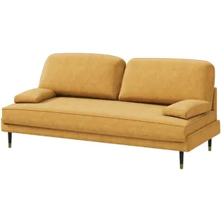 Selsey Kachave - Couch, Schlafsofa mit Liegefläche 83 x 200 cm, minimalistisch, 204 cm breit (Gelb)