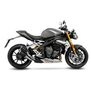 LeoVince 2x SLIP-ON Edelstahl SBK Lv-10 Schwarz Triumph Speed Triple 1200 Rr/rs