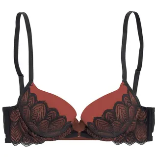 LASCANA Push-up-BH Damen schwarz-kupfer Gr.70C