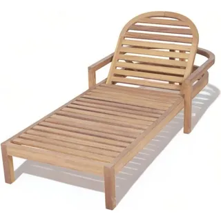Liege Outdoor Liegestuhl Relax Sonnenbank Holzliege Terrassenmöbel Balkon - Braun