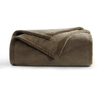 Aisbo Kuscheldecke Flauschig Decke Braun - Fleecedecke 150x200 cm Sofadecke Couchdecke, Weich Kuschelige Wohndecke für Wohnzimmer Sofa Couch Blanket Warme Decke XL