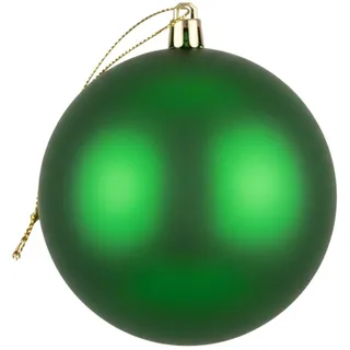 20 cm große, dunkelgrüne Weihnachtskugel, PVC, bruchsicher, Mattes Finish, Festliche Weihnachtsbaum-Hängedekoration, rundes Ornament für Ferienwohnung
