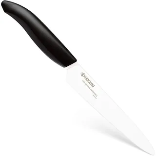 KYOCERA - GEN Series -Tomatenmesser mit Hochleistungs-Keramikklinge | extrem scharf | ultraleicht | hohe Bruchfestigkeit | handgeschliffen. Klingenlänge: 12.5 cm, Schwarz, 23,7 x 2,6 x 1,7 cm