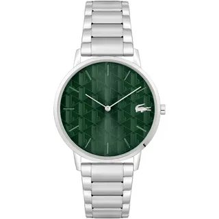 Lacoste Analog Quarzuhr für Herren Kollektion CROCORIGIN mit Silbernes Edelstahlarmband - 2011311