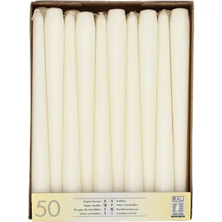 Papstar Leuchterkerzen 25 cm 50 St. weiß