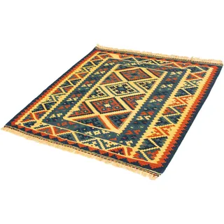 morgenland Wollteppich »Kelim - Oriental quadratisch - 102 x 101 cm - mehrfarbig«, quadratisch, 6 mm Höhe, Wohnzimmer, Einzelstück, bunt