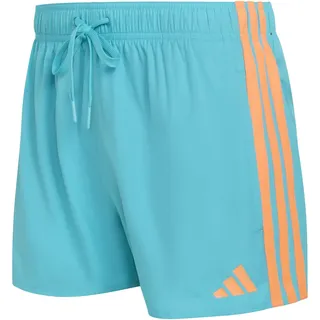 adidas 3 Stripes Swim Shorts 3 Inch Lucid cyan-lucid orange 4XL