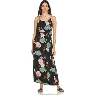 ONLY Damen Ärmelloses Maxi Blusenkleid | Lang Gepunktetes Print Tunika Dress | Spaghetti Träger ONLWINNER, Farben:Schwarz-2, Größe:38