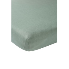 Bild Baby Spannbettlaken Laufgittermatratze - Uni Stone Green - 75x95cm - Einzelpackung