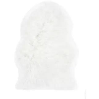 Andiamo Ovium Schaffell Imitat für Wohnzimmer Schlafzimmer auf dem Stuhl, weiß, & flauschiger Hochflor