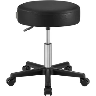 Songmics Drehhocker Kunstleder Schwarz