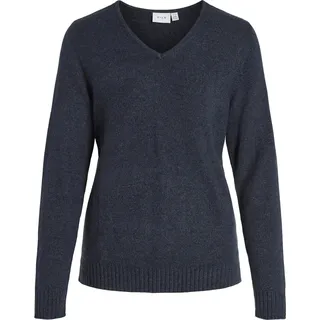 Dünner Strickpullover Knitted Basic Stretch Sweater Langarm V-Neck VIRIL | M