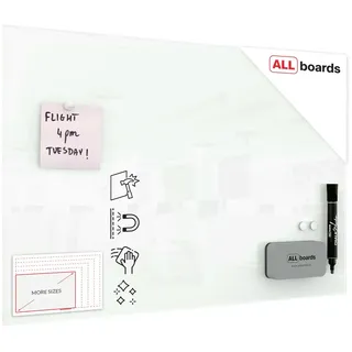 ALLboards Glas-Magnettafel 60,0 x 40,0 cm weiß